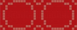 Керамический  декор Ibero Jade DEC. VITRA RED S-45 20*50