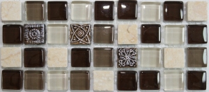 Мозаика Bars Crystal Миксы с декорами HSO 997 (1,5x1,5) 30x30