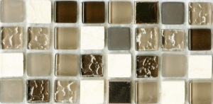 Мозаика Bars Crystal Смеси с натуральными камнями GHT 47 (1,5x1,5) 30x30