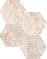 Керамогранит универсальный Codicer 95 Concrete Almond Decor Hex 25x22