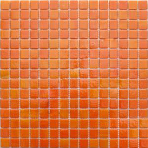 Мозаика NS Mosaic ECONOM series AA01 стекло оранжевый (бумага)(20*20*4) 327*327