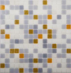 Мозаика NS Mosaic ECONOM series MIX4 стекло серый (бумага)(20*20*4) 327*327