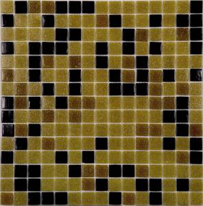 Мозаика NS Mosaic ECONOM series MIX8 стекло черно-коричневый (бумага)(20*20*4) 327*327