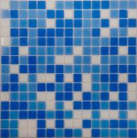 MIX14 стекло бело-синий (бумага)(20*20*4) 327*327