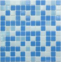MIX20 стекло бело-сине-голубой (сетка)(23*23*4) 327*327