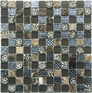 Мозаика NS Mosaic EXCLUSIVE series S-835 стекло (23*23*8) 298*298