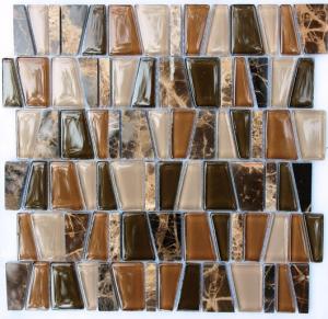 Мозаика NS Mosaic EXCLUSIVE series S-849 стекло камень (20*40*8)305*305