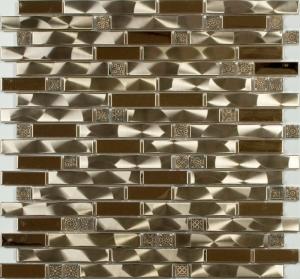 Мозаика NS Mosaic METAL series MS-609 метал керамика (15*48*98*6) 305*298
