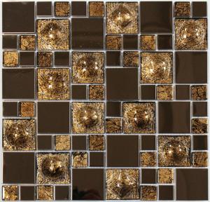 Мозаика NS Mosaic METAL series MS-624 метал стекло (23*23*8, 48*48*8) 300*300