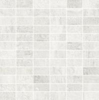 Mosaico Rettangoli Concrete Unito White  30x30