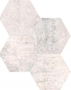 Керамогранит универсальный Codicer 95 Concrete White Decor Hex 25x22