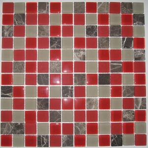 Мозаика NS Mosaic EXCLUSIVE series S-808 стекло камень(23*23*8) 298*298