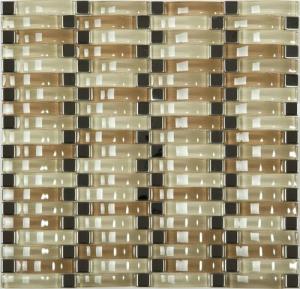 Мозаика NS Mosaic EXCLUSIVE series S-813 стекло метал (10*15*60) 310*313