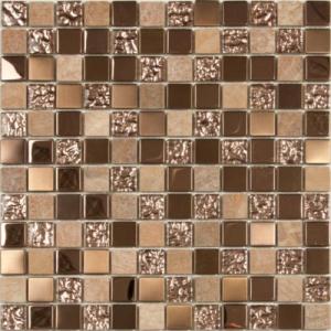 Мозаика NS Mosaic EXCLUSIVE series S-816 стекло камень метал(23*23*8) 298*298