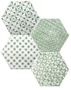 Плитка Cevica Marrakech Mosaic Verde Hexagon 15x15