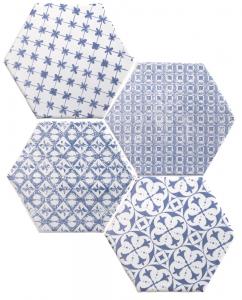 Плитка Cevica Marrakech Mosaic Azul Hexagon 15x15