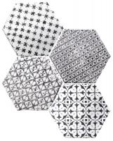 Mosaic Negro Hexagon 15x15