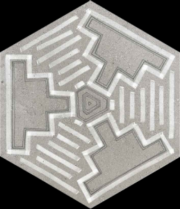 Плитка Vives Rift Hexagono Igneus Cemento 23x26.6
